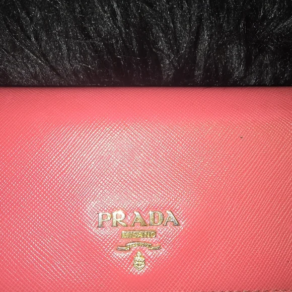 Prada Pink Saffiano Leather Wallet - Picture 2 of 9